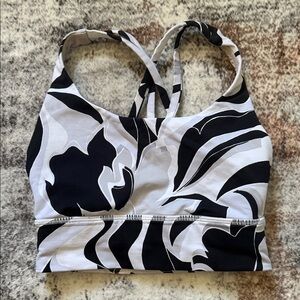 lululemon athletica Black and White Patterned Sports Bra